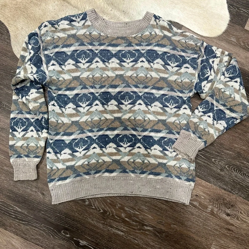 Vintage Northwest Territory 90’s Wool Grandpa Chunky Knit Sweater XL Men’s